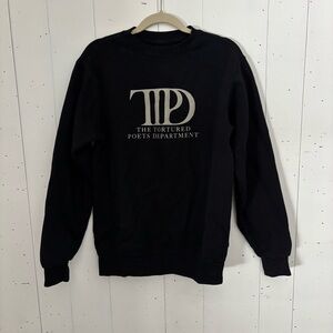 Taylor Swift TTPD Black Crew Sweatshirt